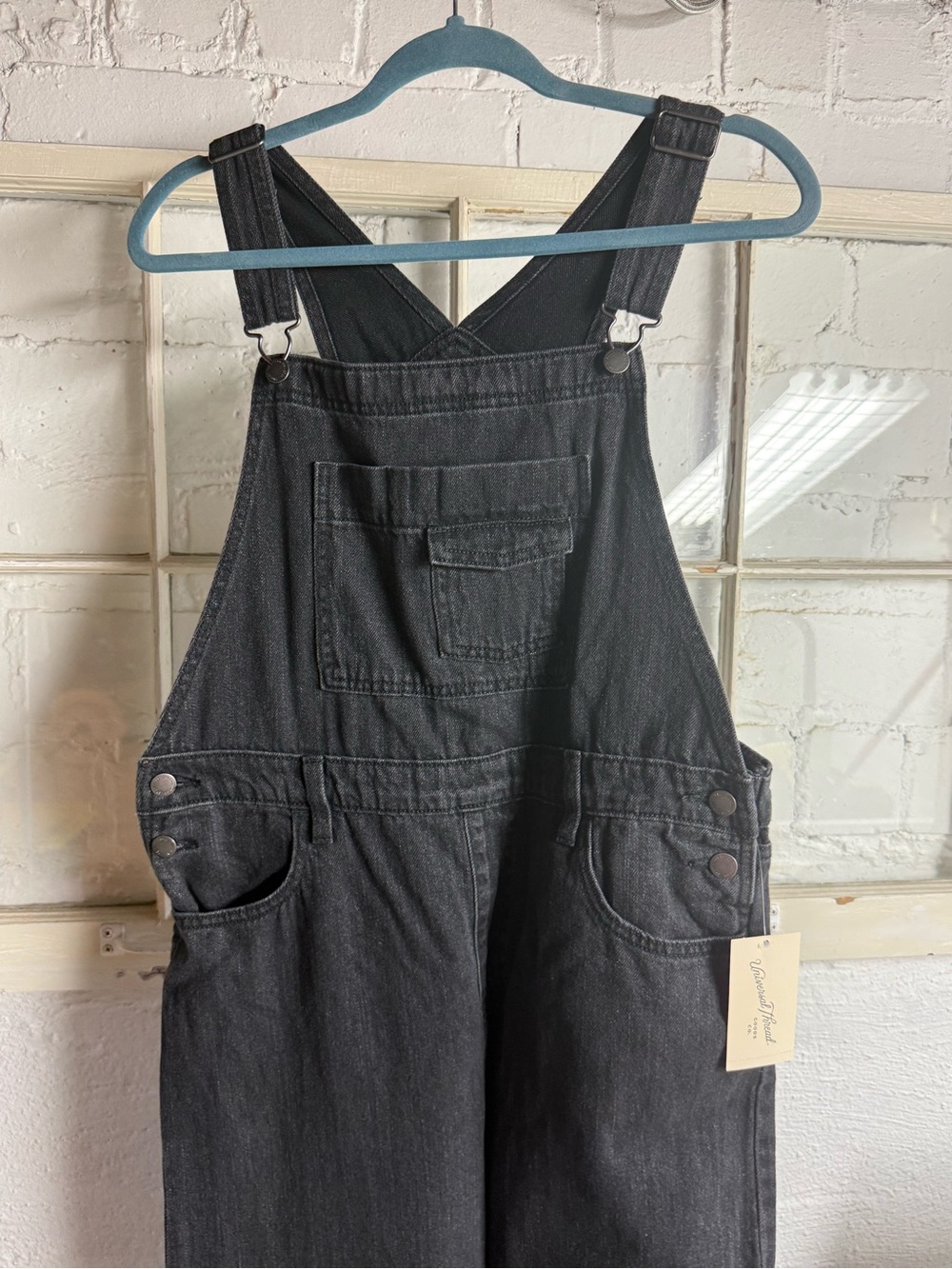 Universal Thread Black Denim Overalls Jumpsuit - Picture 3 of 9
